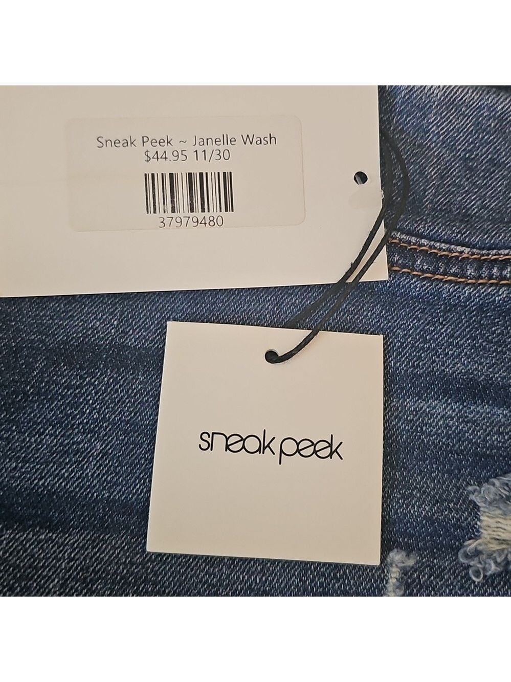 Sneak Peek Distressed Jeans NWT - Picture 3 of 7